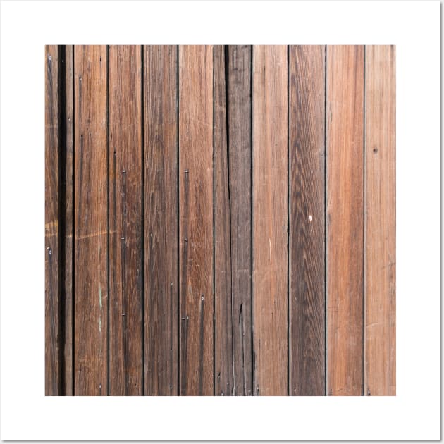 rustic brown barn wood texture wooden Wall Art by Tina